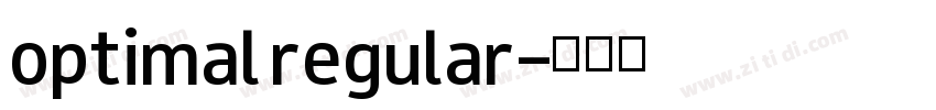 optimal regular字体转换